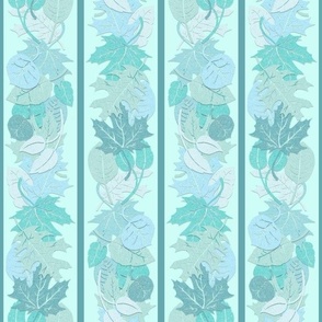 LEAF STRIPE - PAPER LEAF COLLECTION (PALE AQUA)