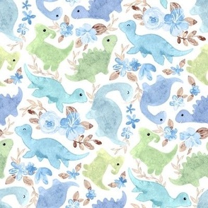 Pastel Dinosaur Fabric, Wallpaper and Home Decor | Spoonflower