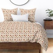 LARGE pumpkin spice leopard fabric - cute neutral psl design