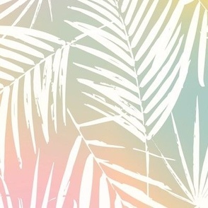 Palm leaves - Rainbow