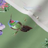 Hummingbird Flowers - Green