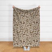 Ditsy Dinos Silhouette Large Brown- Happy Dinosaurs Coordinate- Adventure- Beige- Taupe- Brown- Home Decor- Dino Nursery Wallpaper- Dinosaur Wallpaper- Paleontology- Camo- Camouflage