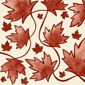 Maple Leaf - Medium - vintage, canada day, fall leaves, maple leaves, canada, trees