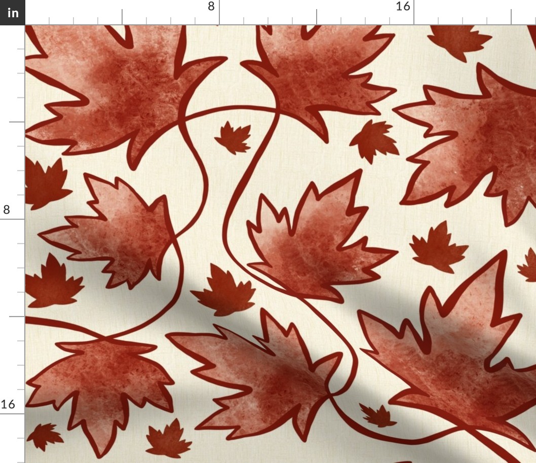 Maple Leaf - Medium - vintage, canada day, fall leaves, maple leaves, canada, trees