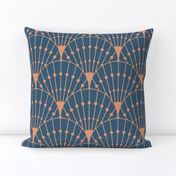 Chunky modern Art Deco fan geometric scallops 