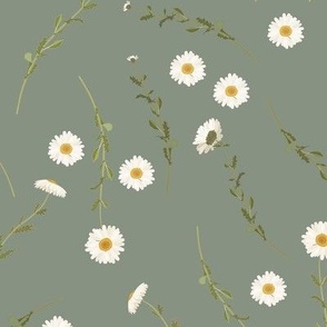 Daisy Meadow Sage Green_Iveta Abolina