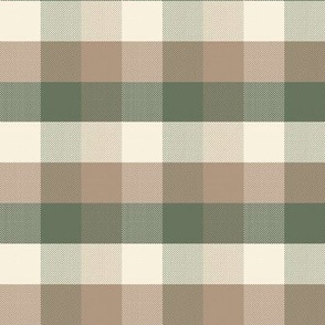 1" Jackson Plaid: Sage & Brown Check