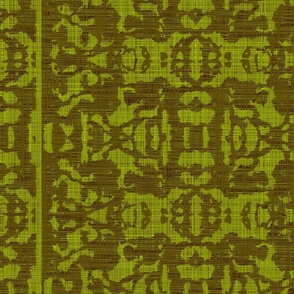 24" LARGE Olive/Drab Faux Woven Ikat