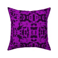 24" LARGE Purple/Black Faux Woven Ikat