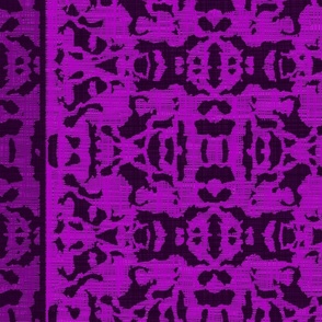 24" LARGE Purple/Black Faux Woven Ikat