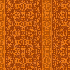 12" Rust/Orange Faux Woven Ikat