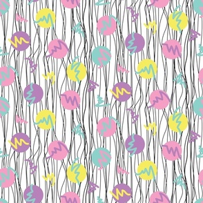 80s Pastel Abstract Retro Pattern