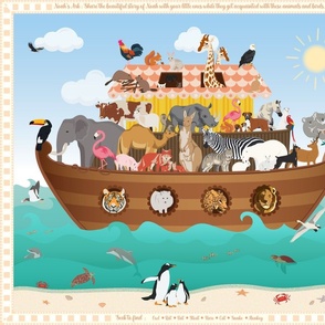 Noah's ark in fat quarter size