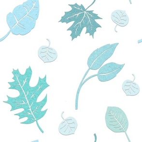 FALLING LEAVES - PAPER LEAF COLLECTION (WHITE)