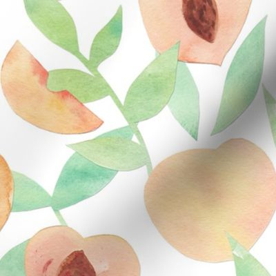 Watercolor Peaches