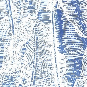 Banana Leaves Texture - Denim Blue - Vertical / Large