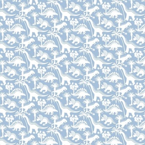 Small scale • Sky blue Dinosaurs - Petal Solids Coordinates: Calm