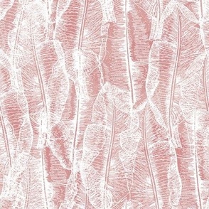 Banana Leaves Texture - Blush Pink - Vertical / Medium