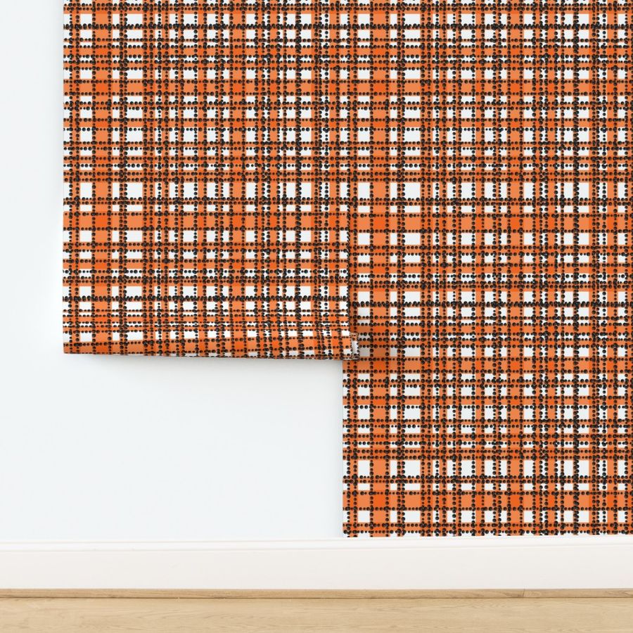 Orange bau plaid 