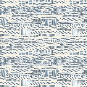 Hatching and Cross-Hatching Navy blue // by Andrea Price