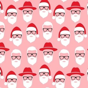 Hipster Santa - pink - LAD21