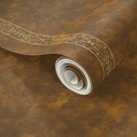 Gilded Book Border in Warm Brown Leather © Jennifer Garrett