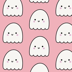 Cute Pink Halloween Ghost