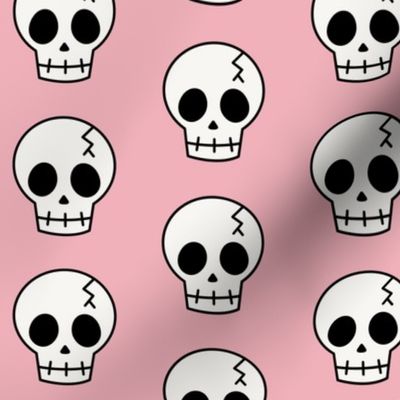 Cute Pink Halloween Skulls