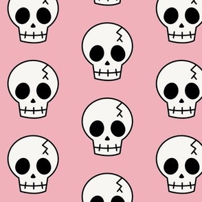 Cute Pink Halloween Skulls