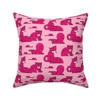 Cubist cats pink(small)