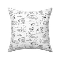 Cubist cats white (small)