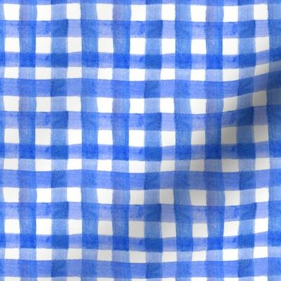 watercolor gingham blue