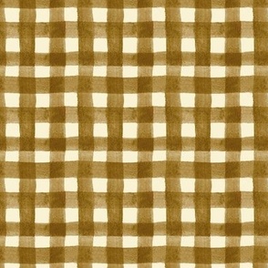 watercolor gingham gold