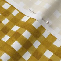 watercolor gingham mustard