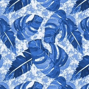 Tropical Leaves in Blue