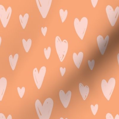 Pinky Peach Heart Pattern