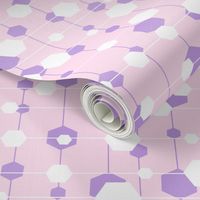 Abstract purple and pink hexagons texture repeat pattern