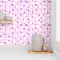 Abstract purple and pink hexagons texture repeat pattern