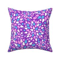 Colorful drop explosion abstract repeat pattern