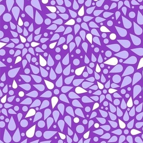 Purple drop explosion abstract repeat pattern
