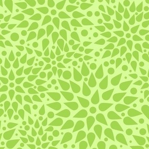 Green drop explosion abstract repeat pattern