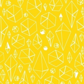 Yellow jewels doodle repeat pattern