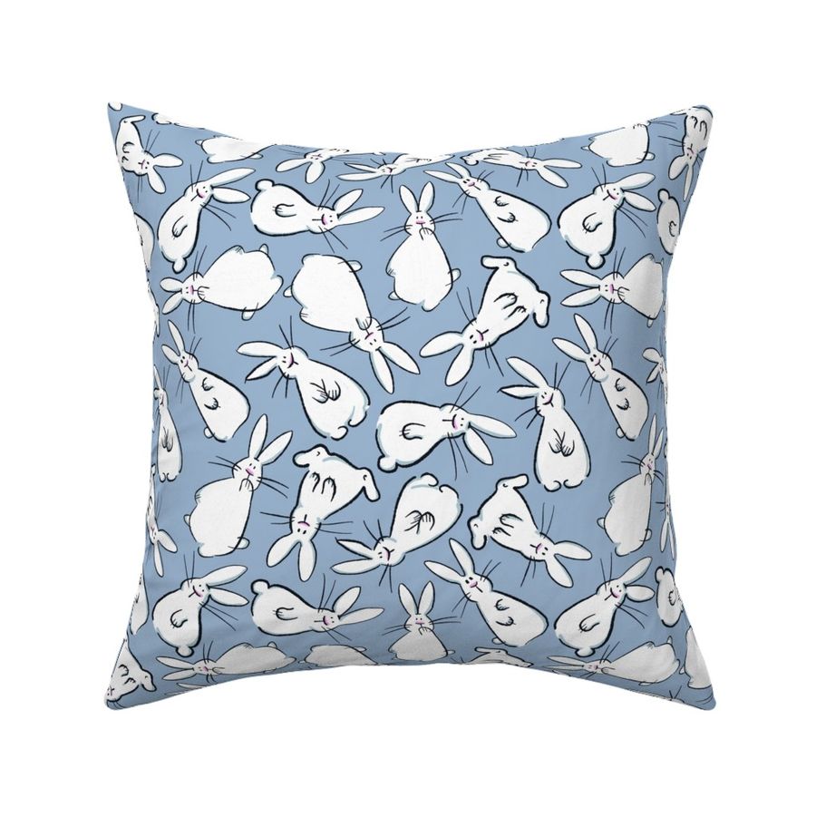 Puzzled Rabbits (Furtive Blue)