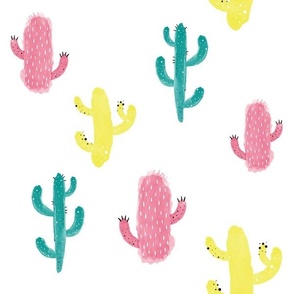 Colorful Cactus Watercolor