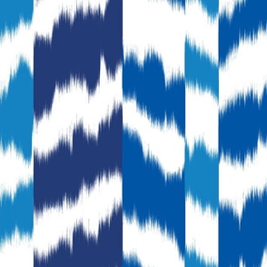 sheared ikat stripe in Indigo _ classic blue 200_