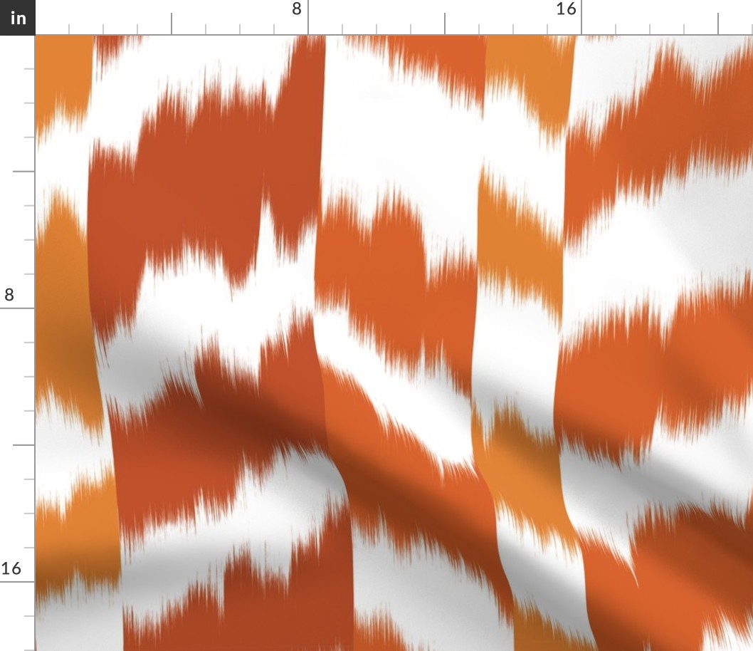 sheared ikat stripe in rich terracotta oranges vertical 200_