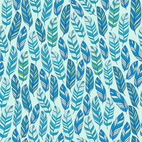 Blue Tropical Leaves