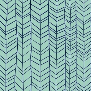 sketchy chevron - blue