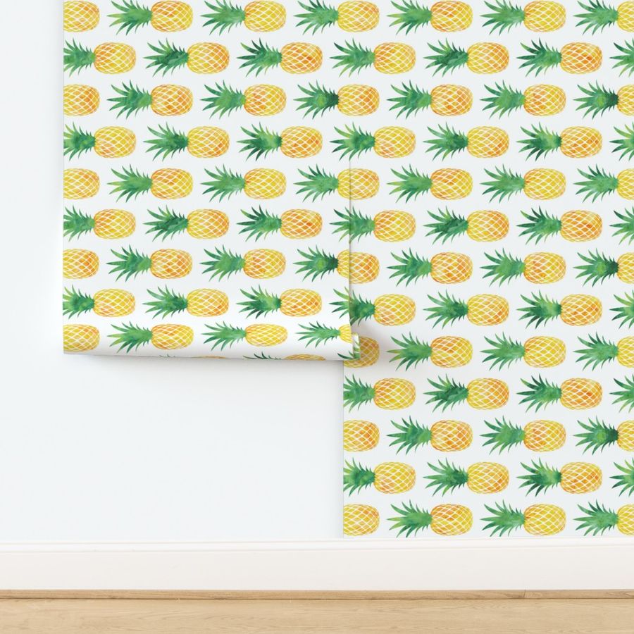 (jumbo scale) pineapples - watercolor (90) C21