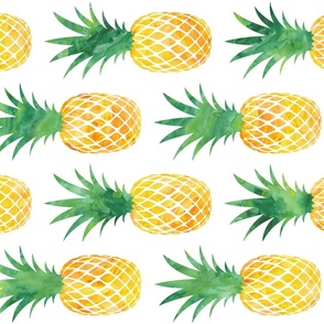 (jumbo scale) pineapples - watercolor (90) C21